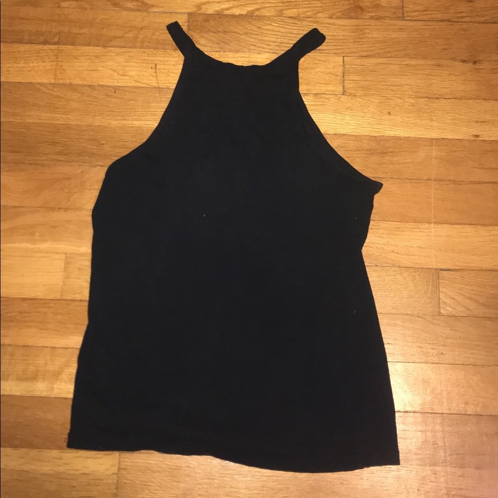 💖black high neck tank top💖